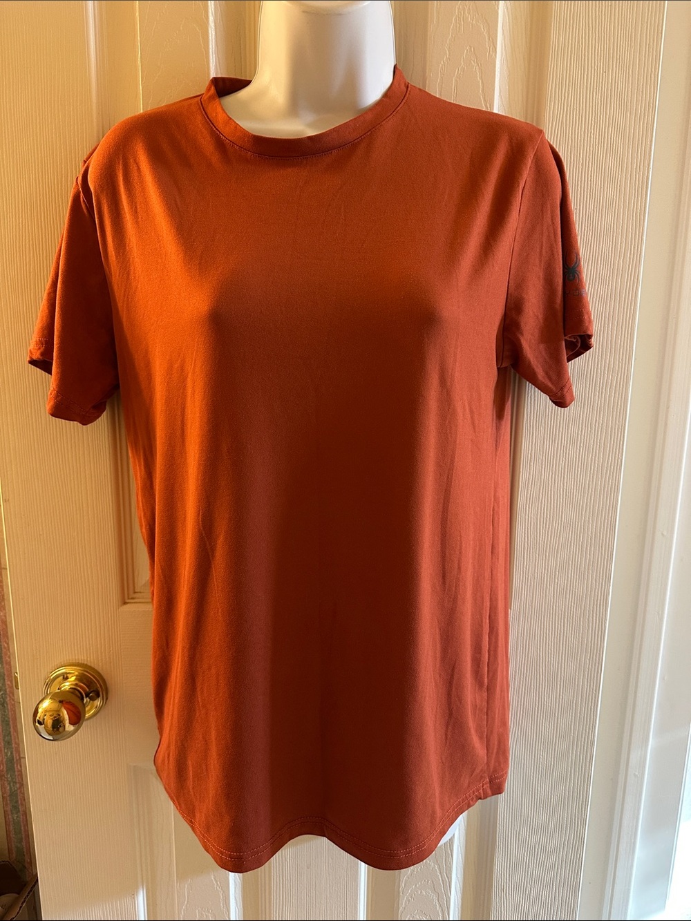 Men's Short Sleeve Crew Tee in Rust Orange